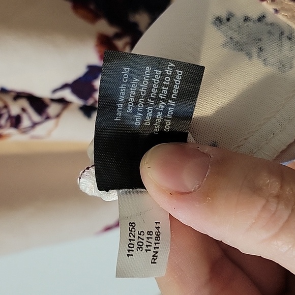 Lane Bryant Floral Black and Pink Fit and Flare Midi Dress - Picture 9 of 9